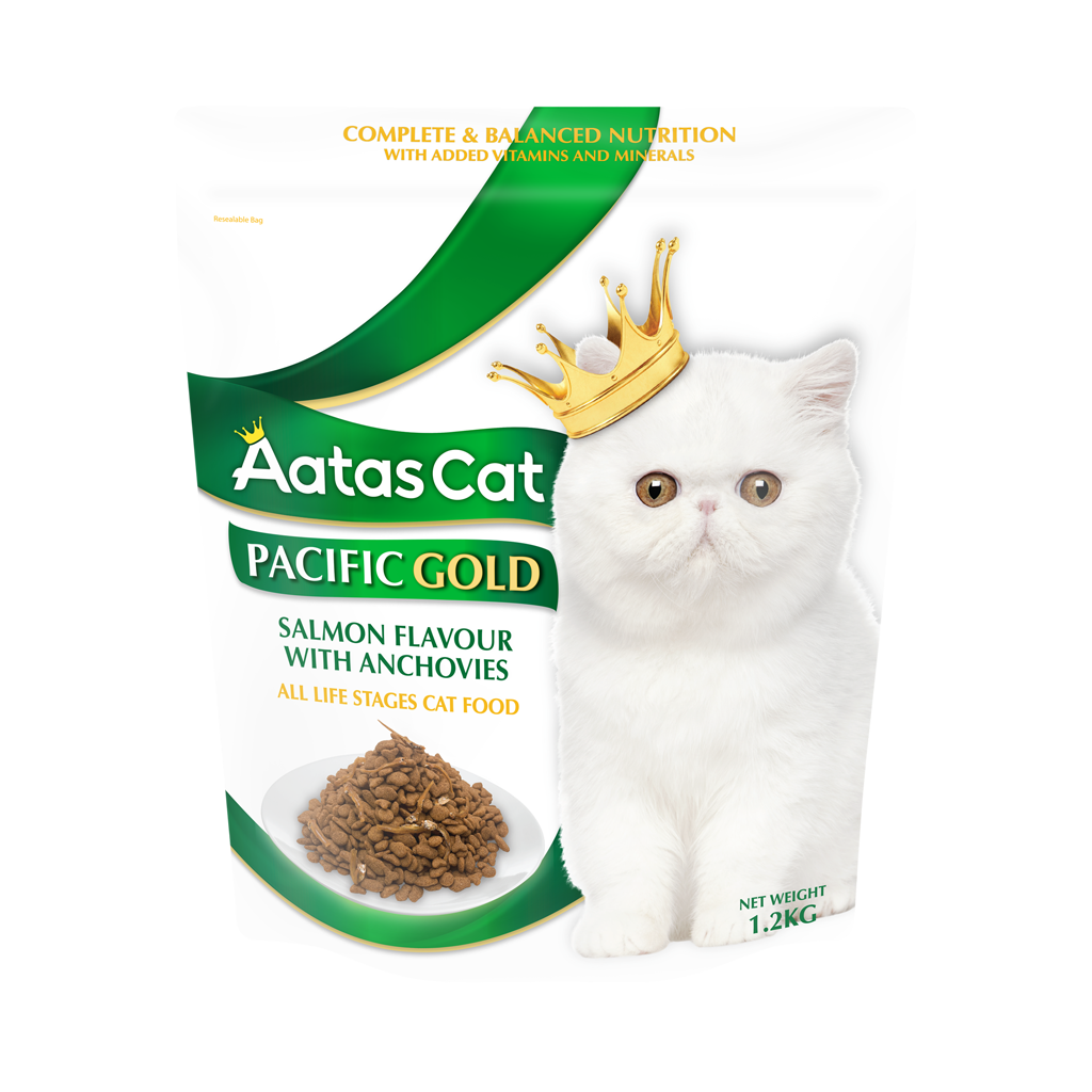 Aatas Cat [GOLD] Thức Ăn Hạt cho MÈO vị Cá Hồi mix Cá Cơm Sấy 1,2Kg