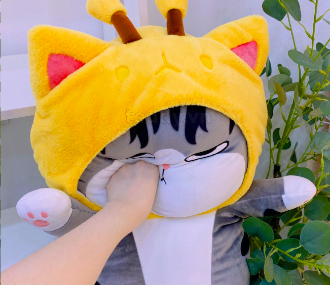 Thú nhồi bông mèo hoàng thượng cosplay form dài - Size từ 65cm đến 110cm- Quà tặng gấu bông mèo nhồi bông dễ thương - Gối ôm mềm mịn cho bé