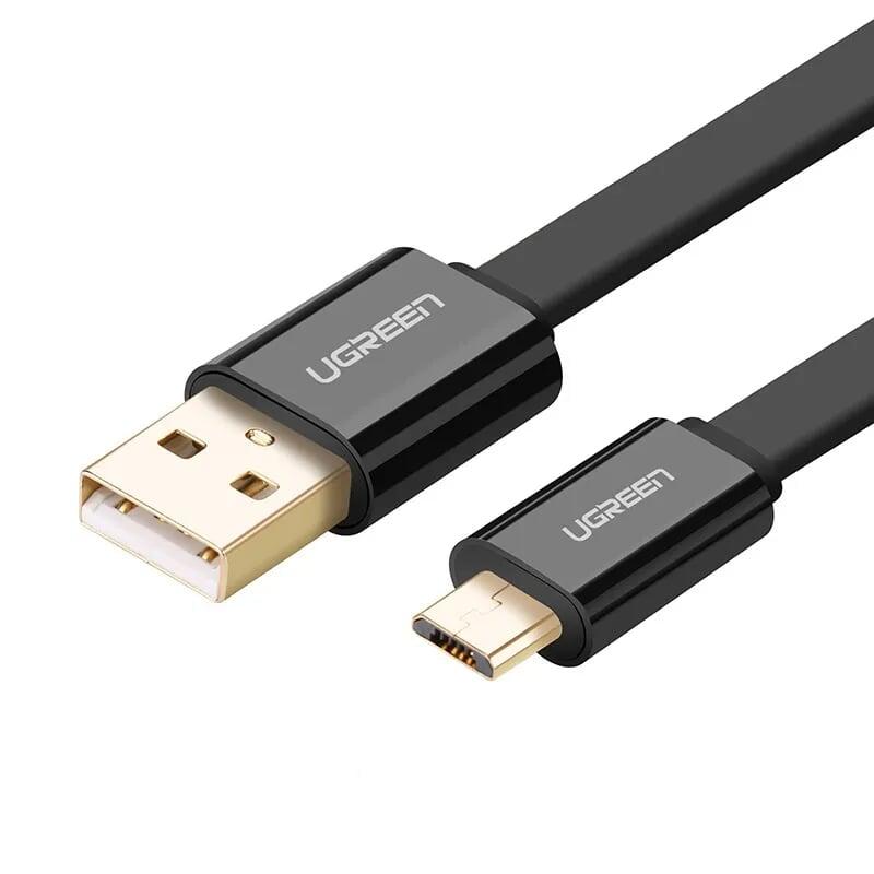 Ugreen UG30677US118TK 1.5M màu Đen Cáp sạc truyền dữ liệu USB 2.0 sang MICRO USB dáng dẹt - HÀNG CHÍNH HÃNG