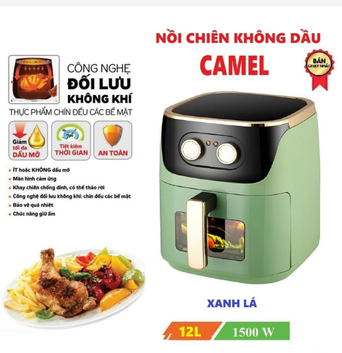 NỒI CHIÊN KHÔNG DẦU12 LÍT CÔNG SUẤT LỚN