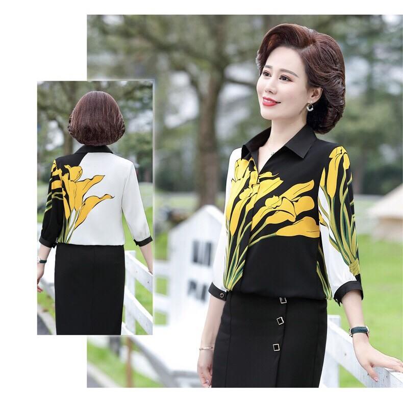 Áo sơ mi trung niên họa tiết cao cấp - thời trang bigadela n09-621