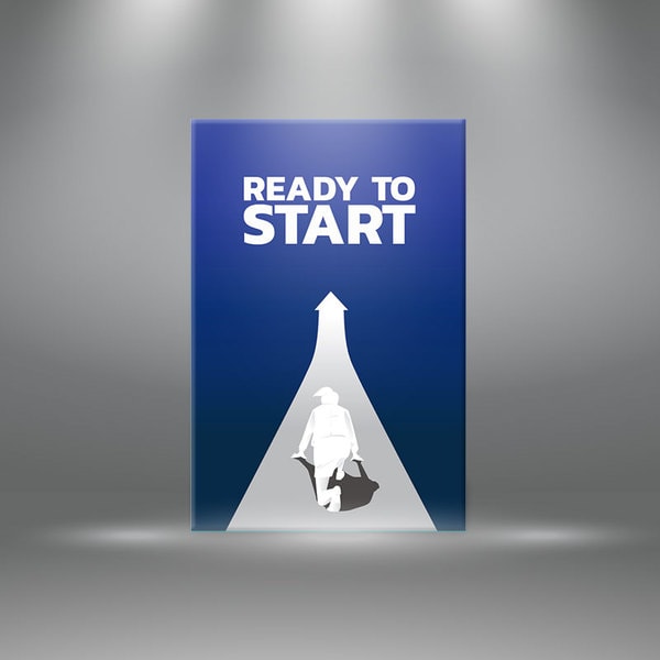 Tranh cổ động "Ready to start"| Tranh tạo động lực W3048 Canvas - khổ đứng