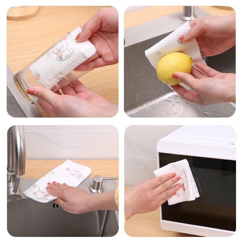Cuộn Khăn Lau Bếp Đa Năng Tiện Dụng , Thấm Dầu Mỡ Có Thể Tái Sử Dụng Nhiều Lần