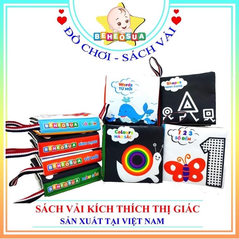 Sách vải -sách vải kích thích thị giác cho trẻ từ sơ sinh phát triển toàn diện