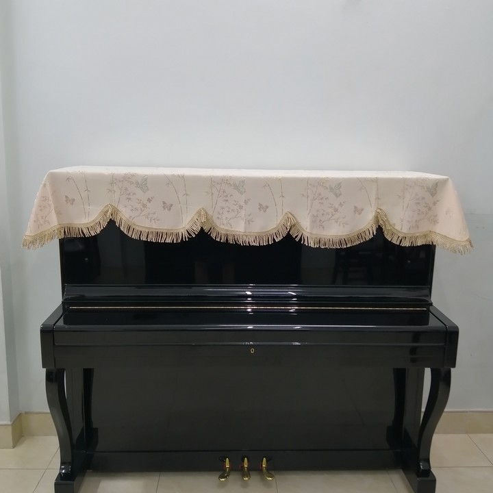 KHĂN PHỦ ĐÀN PIANO CƠ HỌA TIẾT CÂY TRÚC THÊU 3D TINH TẾ