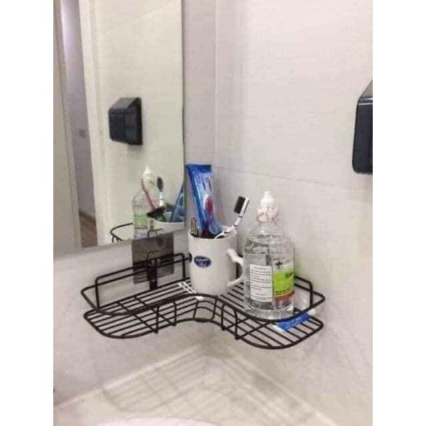 Kệ góc dán tường nhà tắm sơn tĩnh điện