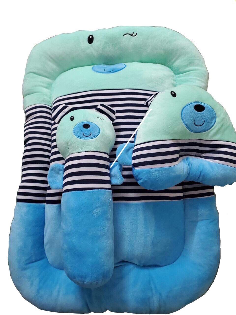Bộ nệm gối nhung 60*80 cm cho bé giao ngẫu nhiên
