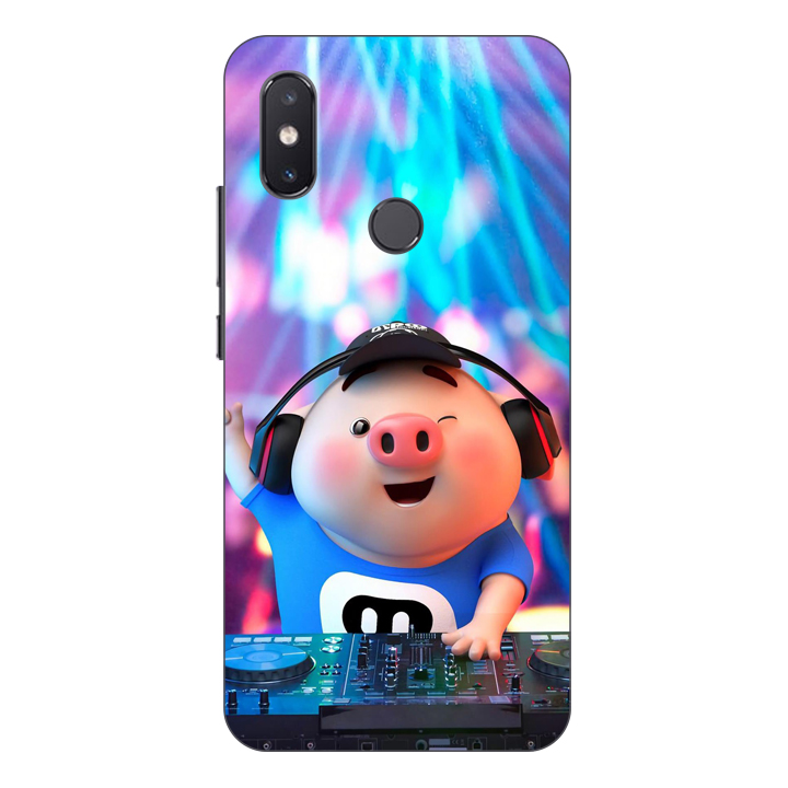 Ốp lưng điện thoại Xiaomi Mi 8 SE hình Heo Con Làm DJ - Hàng chính hãng