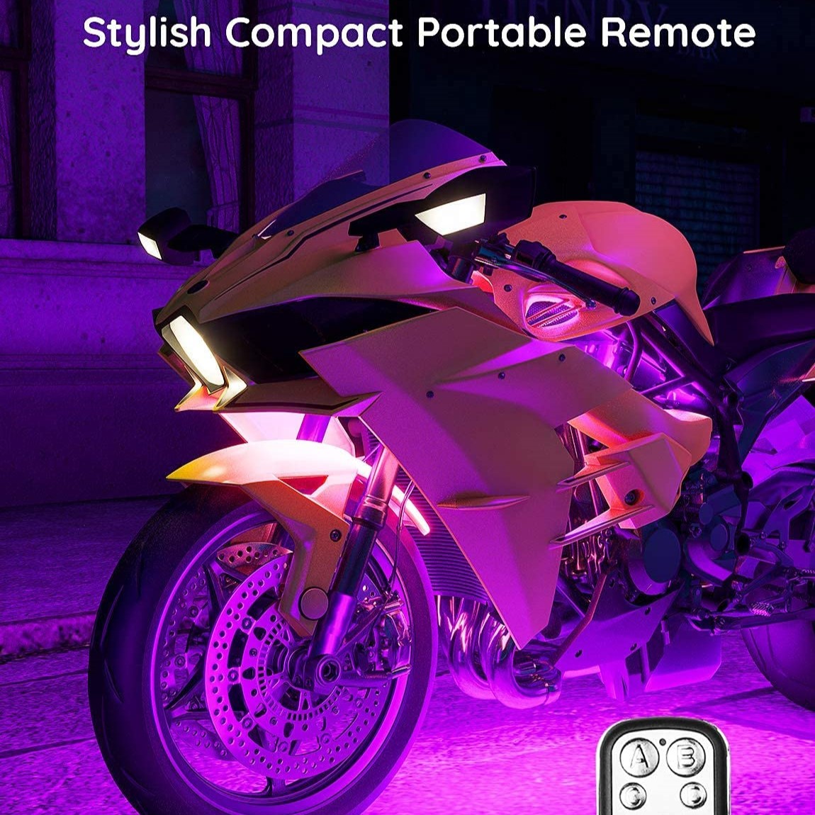 Đèn gầm xe máy Govee Motorcycle LED Light Kits H6194 | Gồm 12 dải led kháng nước, RGB 16 triệu màu nháy theo nhạc