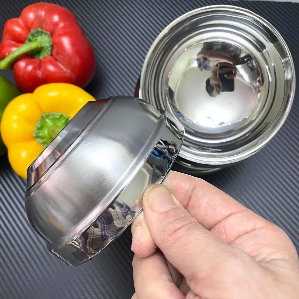 COMBO 5 CHÉN INOX 2 lớp CÁCH NHIỆT CAO CẤP - Bộ 5 Chén Bát chất liệu 100% INOX, với kiểu dáng Hàn Quốc SANG TRỌNG