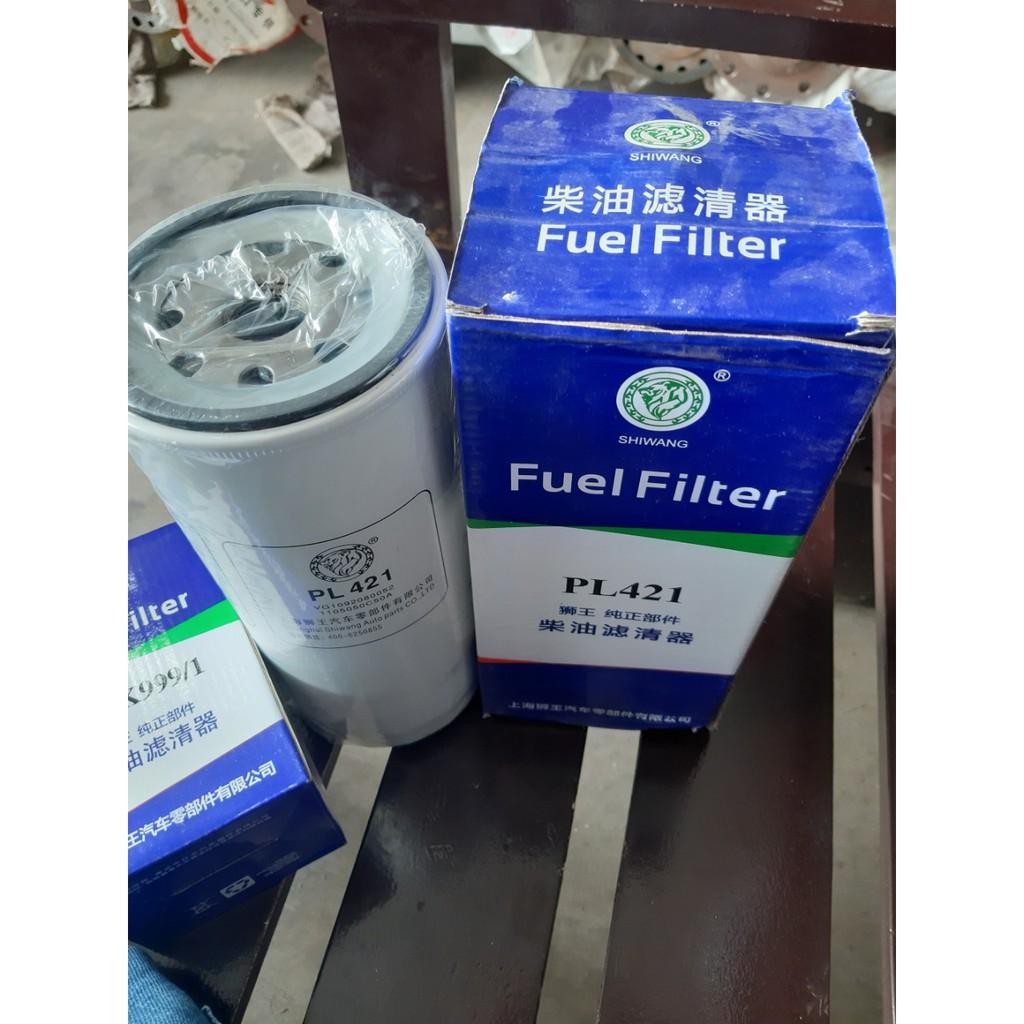 Lọc dầu PL421 - Hàng Con sư tử, lỗ ren M26 (lọc thô Howo)