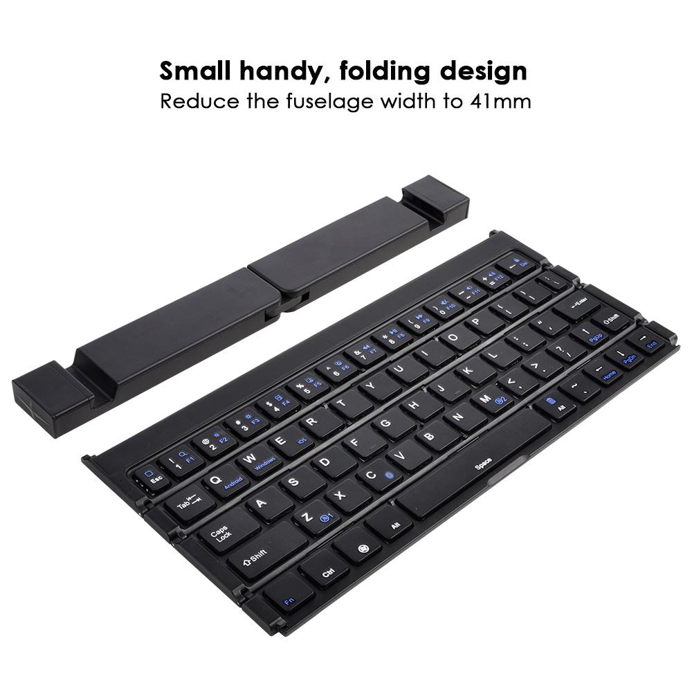 BK808 Mini Portable Folding Keyboard Dual Channel Foldable Keyboard for IOS Android Windows