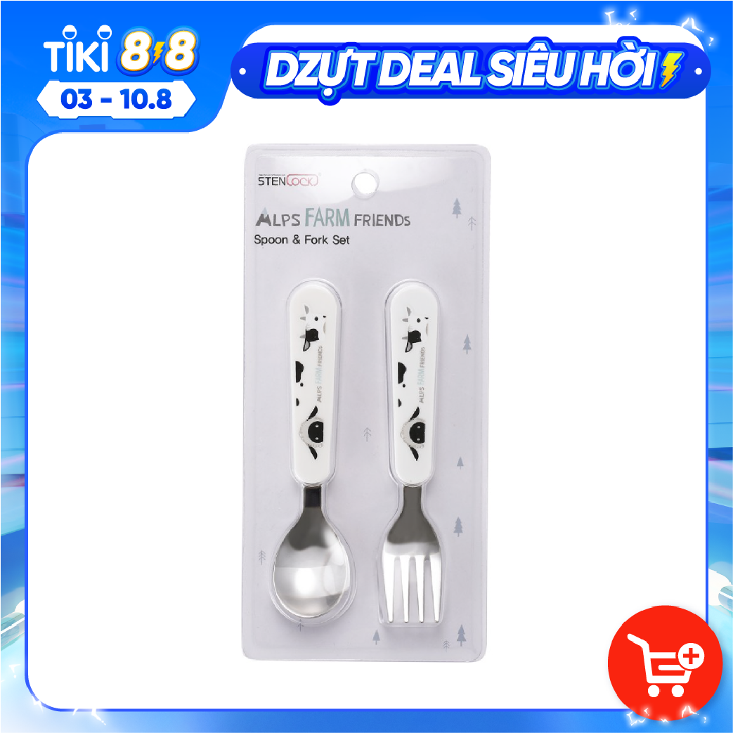 Bộ muỗng nĩa ăn dặm STENLOCK Hàn Quốc