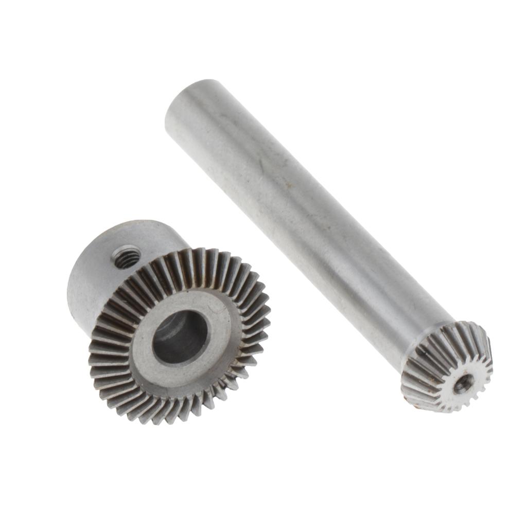 Inox 0.5 Mô Đun 20 Răng & 40 Răng Vát Gear Bộ 6 Mm Đường Kính Lỗ Khoan.