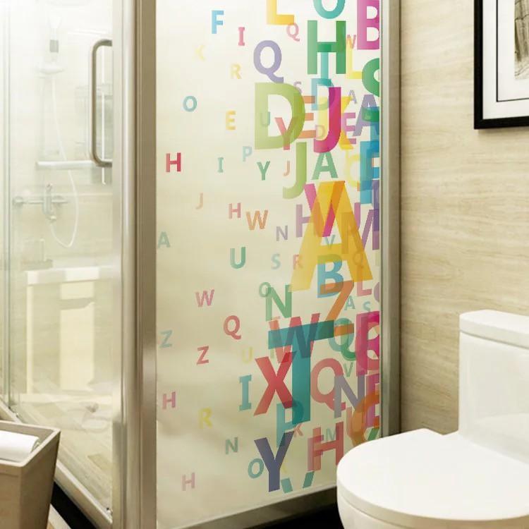 Decal trang trí kính cao cấp mẫu Bảng Chữ Cái
