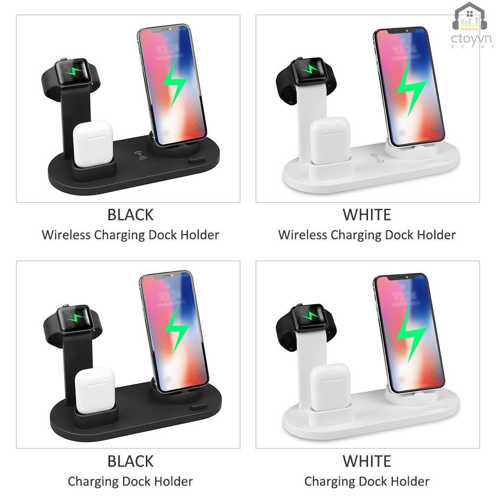 Đế sạc không dây đa năng 3 trong 1 cho đồng hồ thông minh iOS