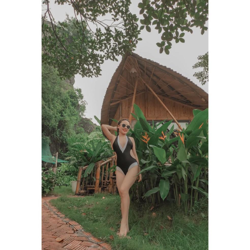 Bikini liền 1 mảnh đẹp sexy đen trắng mặc đi biển ( Đảm bảo như hình 100%)
