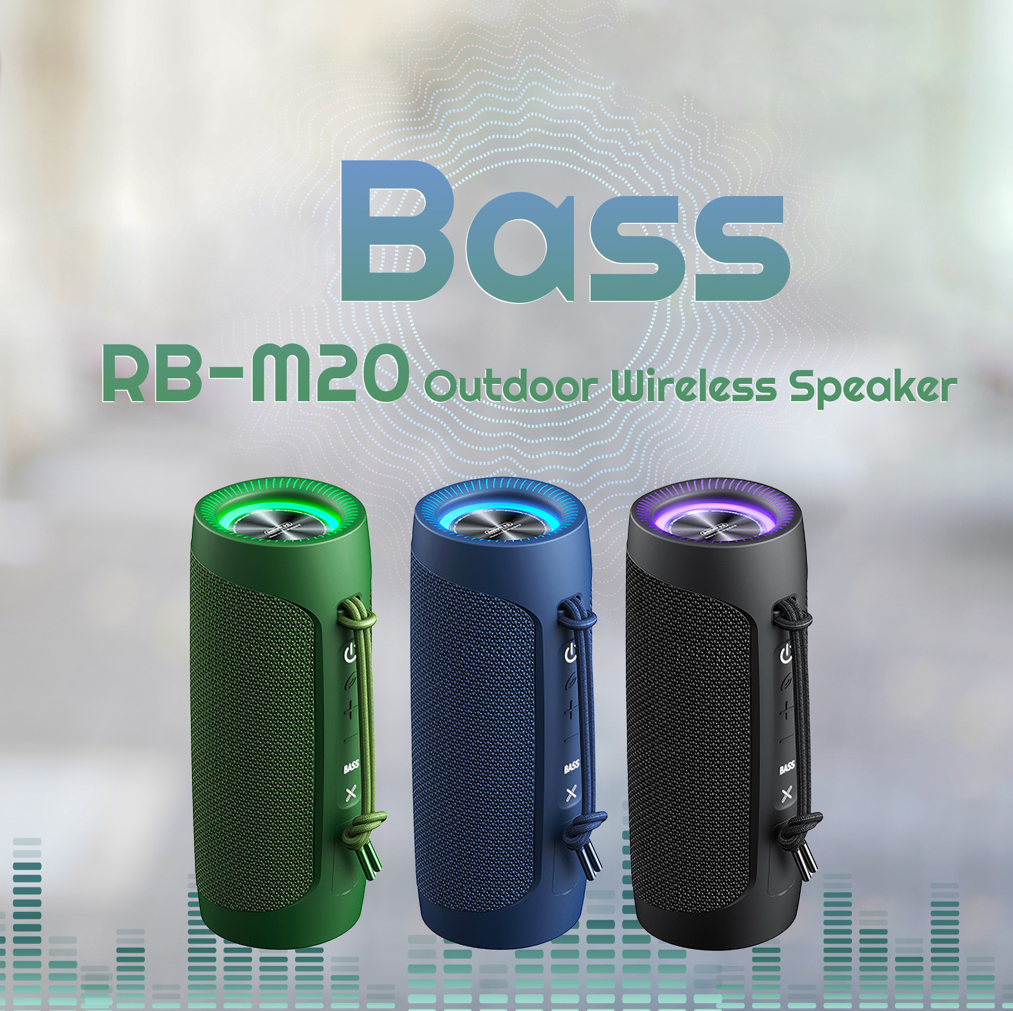 Loa Nghe Nhạc Bluetooth Hỗ Trợ Khe Cắm Thẻ Nhớ Remax RB-M20 Bass Mạnh Mẽ - Chống Nước Tuyệt Đối - Hàng Chính Hãng Remax