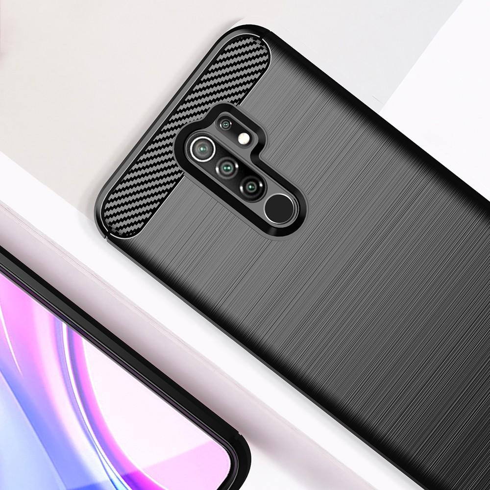 Ốp lưng cho Xiaomi Redmi 9 dẻo Cacbon phay xước chống sốc chống vân tay