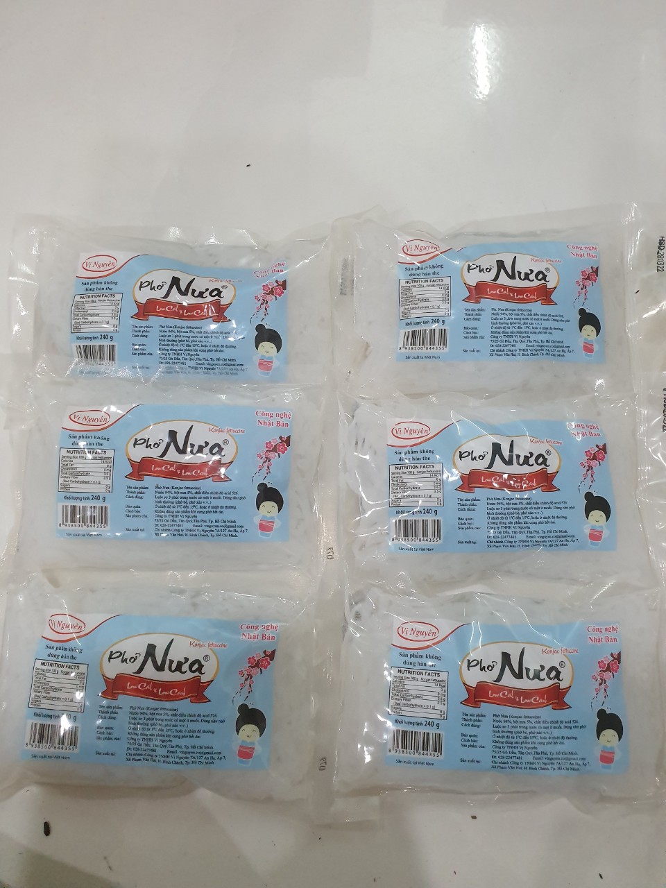 Combo 6 Gói Phở Nưa Vị Nguyên Das Keto 240g