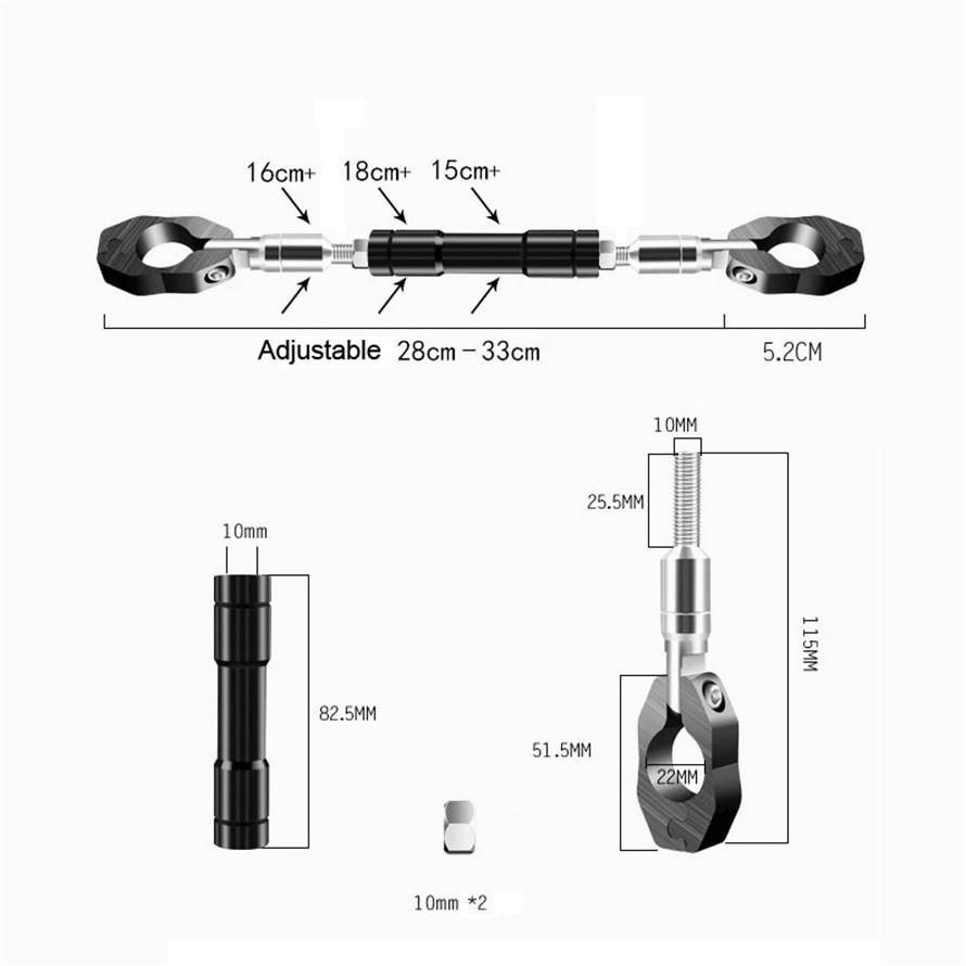 Thanh Cân Bằng Giữ Điện Thoại Gắn Tay Lái Xe Máy 22mm