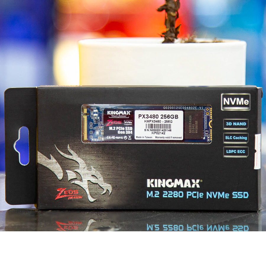 SSD Kingmax Zeus PX3480 256GB M.2 2280 PCIe NVMe Gen 3x4 - Hàng Chính Hãng