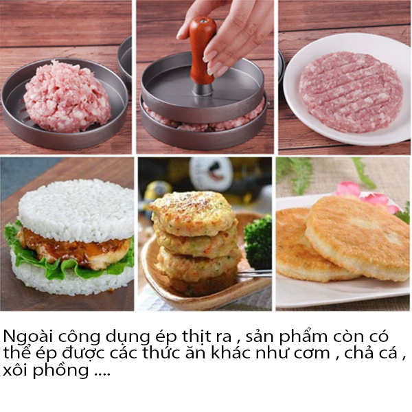 Dụng Cụ Ép Thịt Định Hình Làm Nhân HamBurger Tiện Dụng Hàng VNCLC