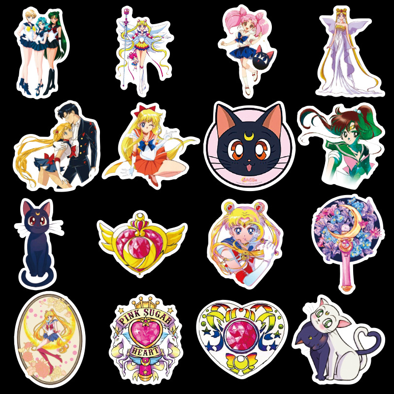 Sticker 50 miếng hình dán Sailor Moon SetB