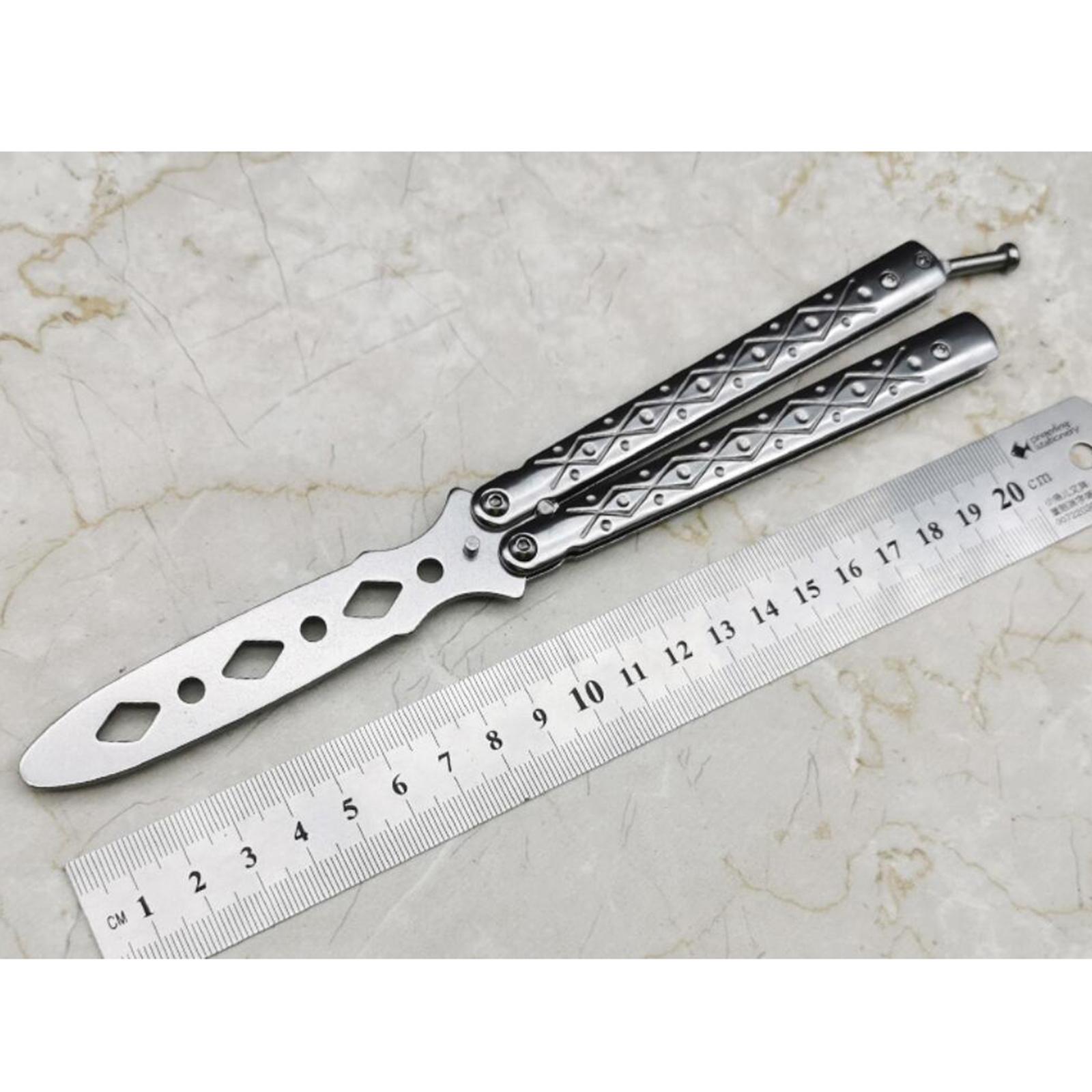 Set of 2 Butterfly Balisong Trainer Training Knife Tool Safe Use Gifts
