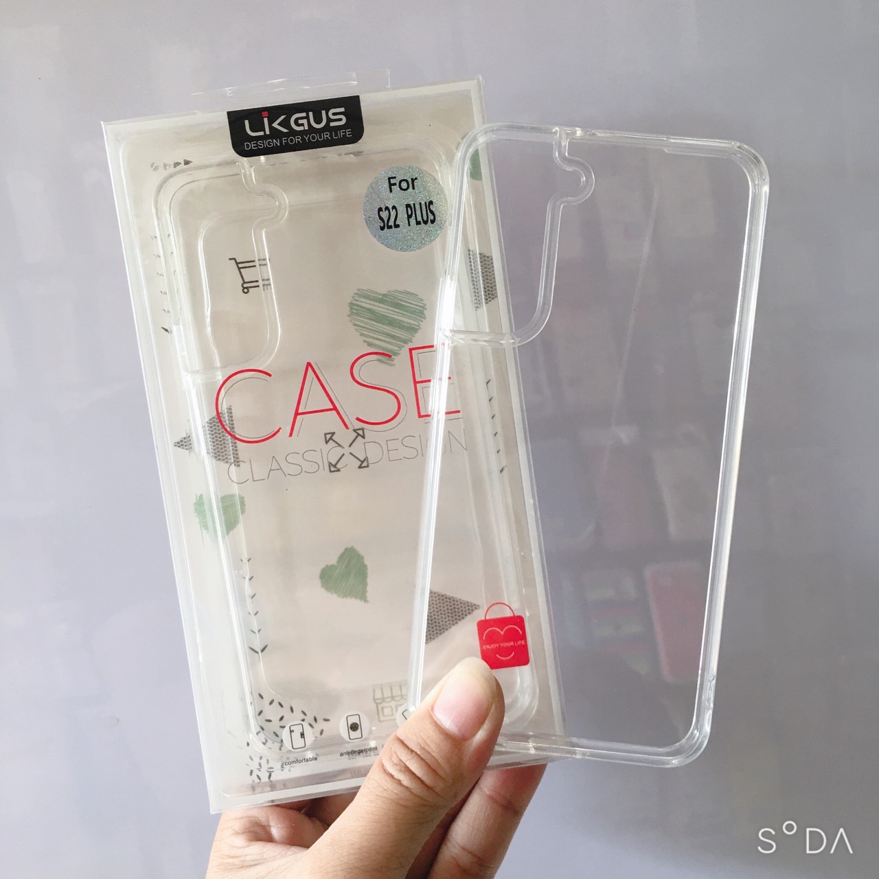Ốp lưng trong suốt Likgus chống sốc không ố màu dành cho Samsung Galaxy S22, S22Plus/ S22 Ultra