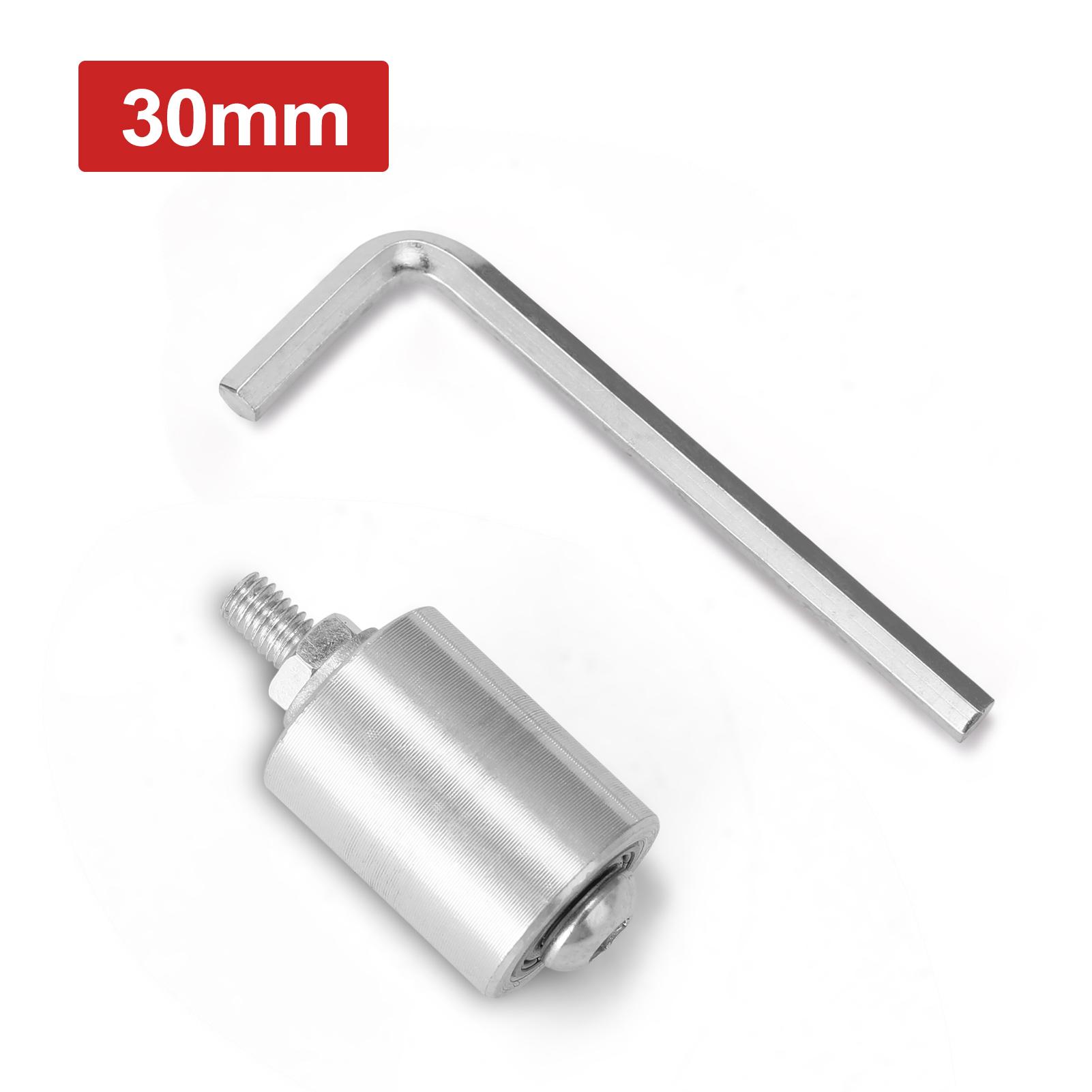 30/50mm DIY Double Bearing Sander Aluminum Alloy Conveyor Wheel Driven Wheel Without Ribs with 8mm Shaft