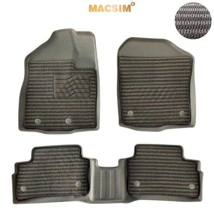 Thảm Lót Sàn 2 Lớp TPE Macsim Toyota Raize Chuẩn Form, Bền, Không Mùi (sd3 xám đen ct)