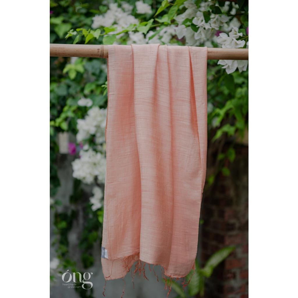50% Silk 50% Linen mát min, không bí da, không nilong, khăn dệt tại Việt Nam, nhuộm màu Azofree