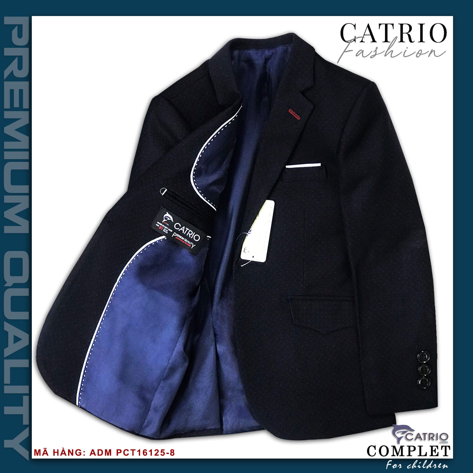 ÁO VEST BÉ TRAI CATRIO PCT16125/8 LÀ ÁO ĐỜ MI TRẺ EM TỪ 8 TUỔI ĐẾN 12 TUỔI THUỘC BST QUẦN ÁO TRẺ EM CATRIO MÙA TIỆC CƯỚI, LỄ TẾT, SINH NHẬT