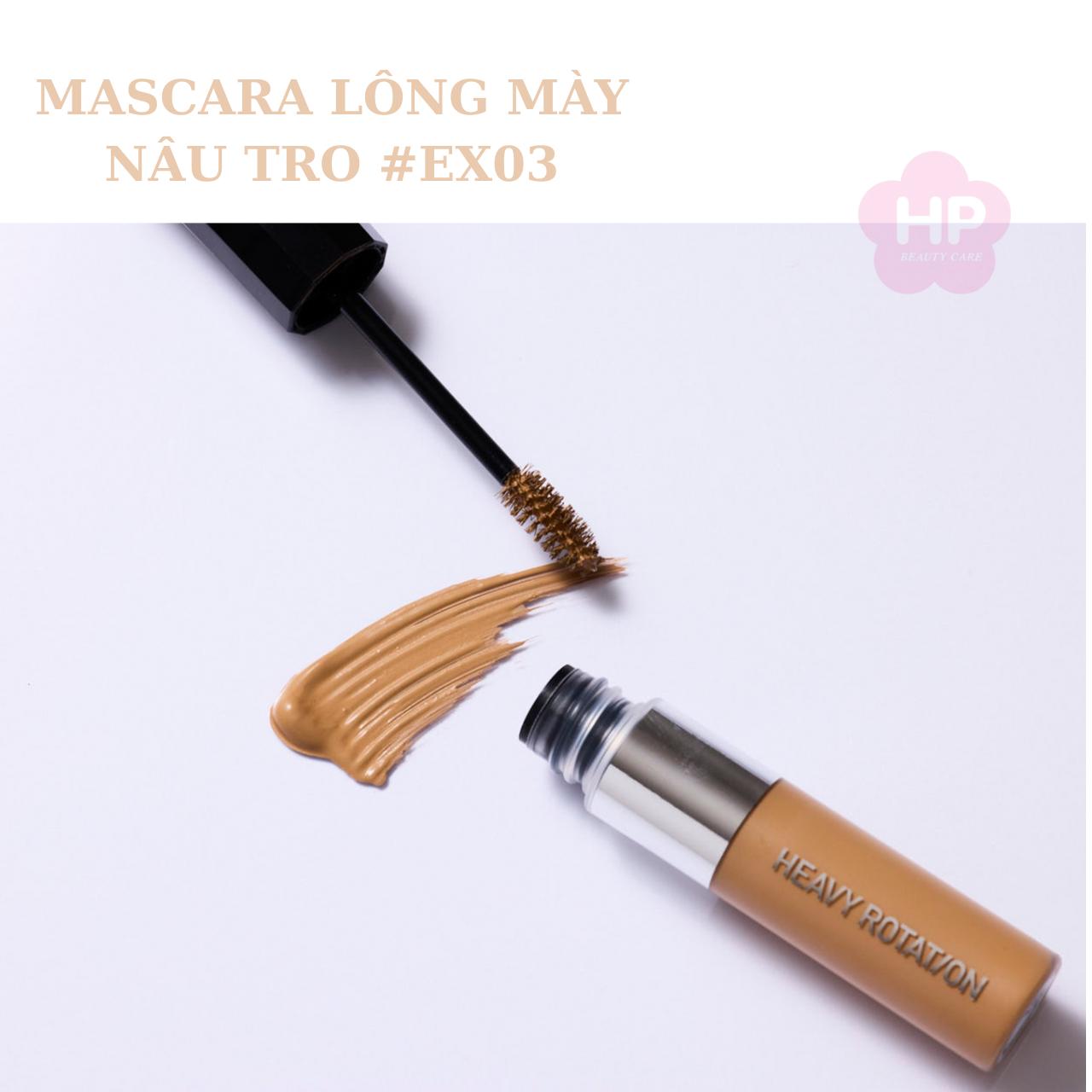 Mascara Chải Đổi Màu Lông Mày Chống Trôi Siêu Bền Màu Nâu Tro Kissme Heavy Rotation Coloring Eyebrow Ex #03 8 G