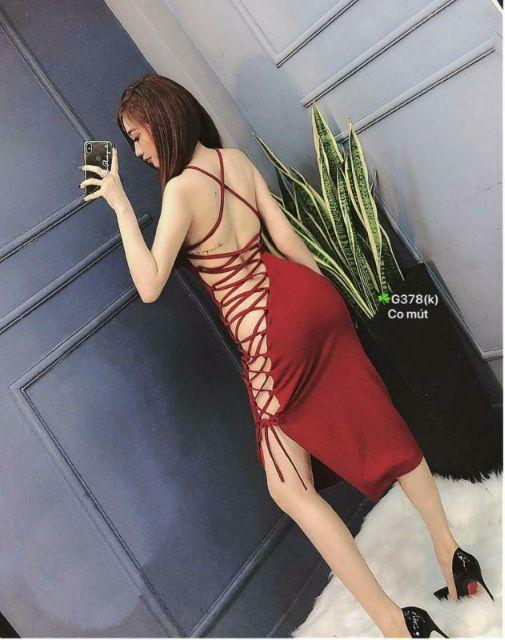 đầm body đan dây sexy