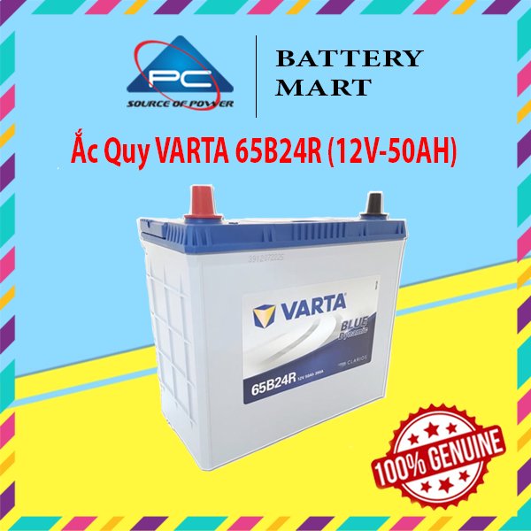 Bình Ắc Quy 12V-50AH, Ắc Quy VARTA 65B24L/R/LS