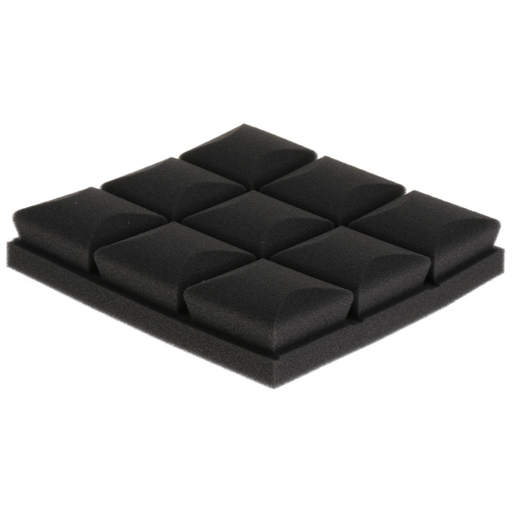 6pcs Acoustic Foam Sound Absorption Panels for Home Audio Equipment Black