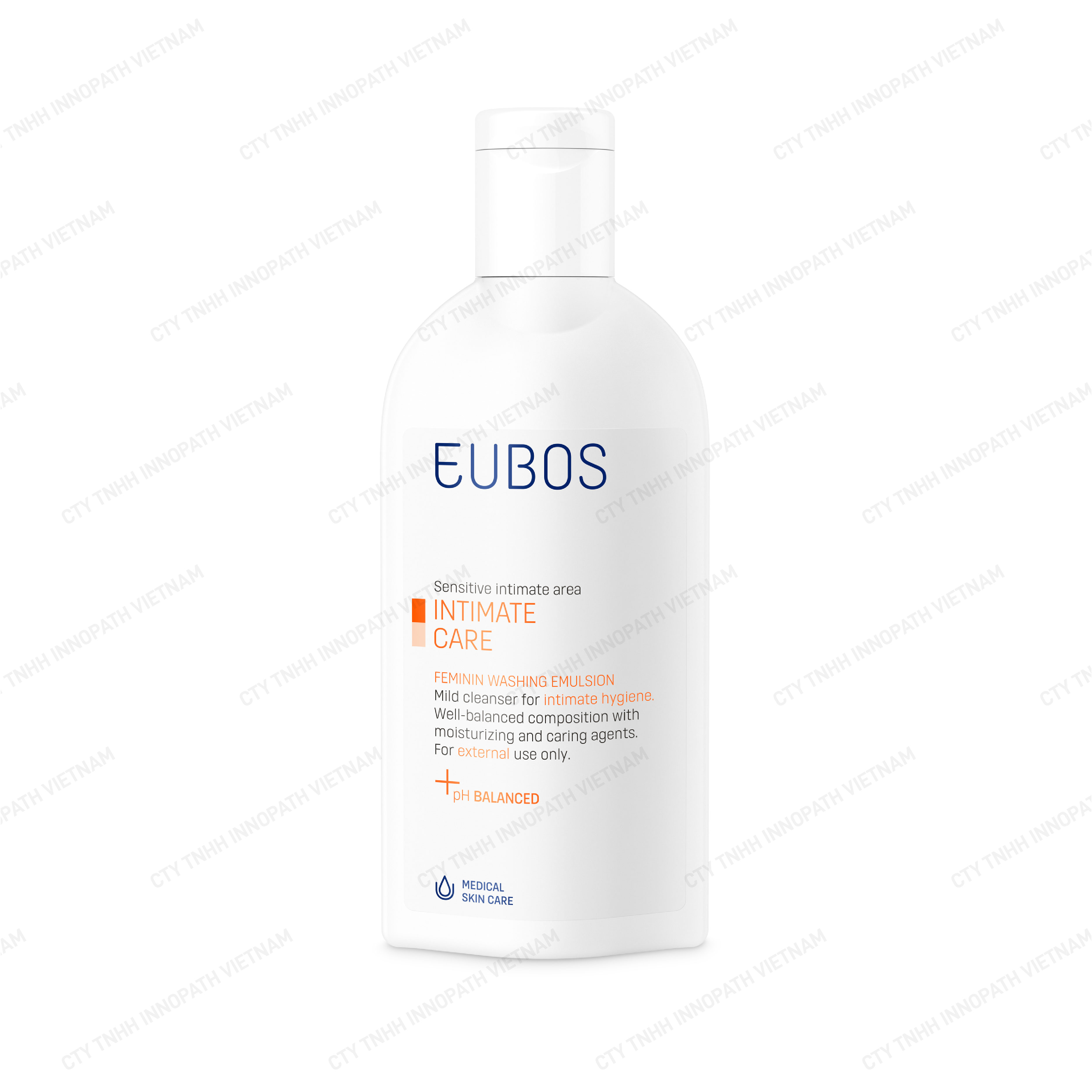 Dung Dịch Vệ Sinh EUBOS FEMININ WASHING EMULSION 200ml Kháng Khuẩn, Giảm Viêm Ngừa, Khô Thoáng