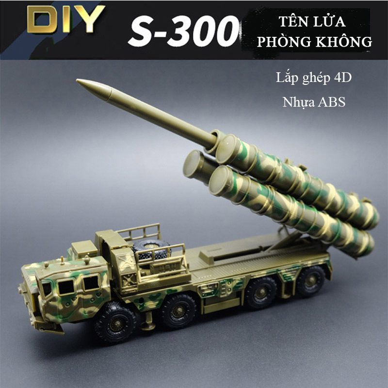 Đồ chơi mô hình lắp ghép 4D tên lửa phòng không S300 thế hệ mới KAVY, chất liệu nhựa ABS an toàn, nhiều chi tiết