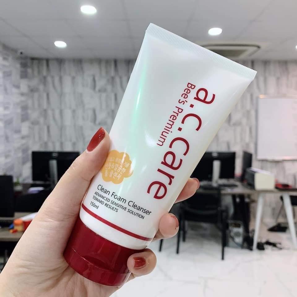 Sữa rửa mặt ngăn ngừa mụn từ nọc ong AC Care Bee's Premium Cleansing Foam 150ml