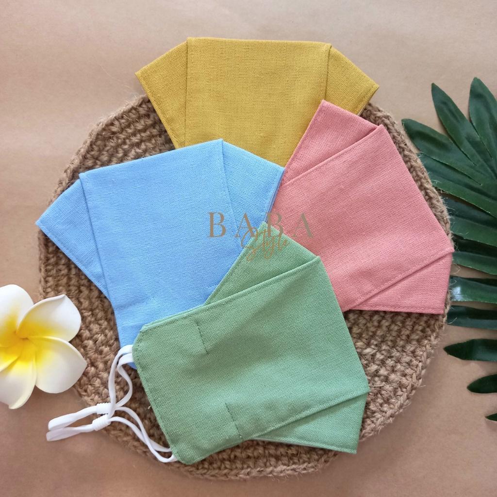 ComBo 4 Khẩu Trang 3D 3 Lớp Vải Sợi Linen 3 Lớp Set 4 Khẩu Trang Thời Trang Nhiều Màu Dùng Nhiều Lần Tặng Kèm Quà Tặng