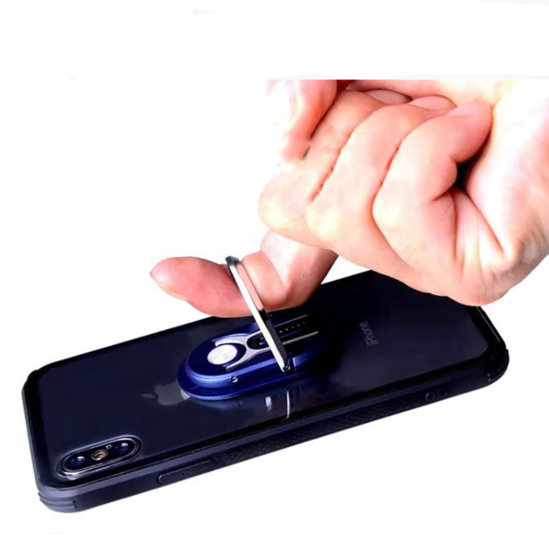 Iring điện thoại Hicuckoo Car Holder hợp kim nhôm có móc kẹp chống rơi điện thoại cho xe hơi xoay 360 độ thông minh