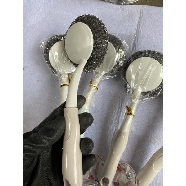 Dụng cụ cọ xoong nồi có tay cầm tiện dụng - Bùi nhùi cọ xoong nồi có tay cầm