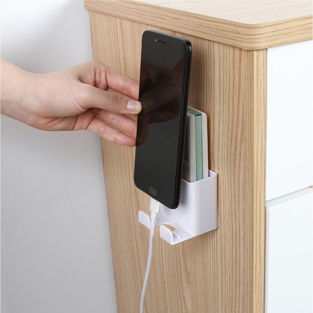 Kệ Sạc Điện Thoại, treo remote, đựng đồ cá nhân treo tường tiện dụng
