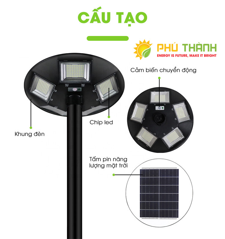 Đèn sân vườn, đèn đĩa bay năng lượng mặt trời Công suất 250W Khung ABS- Chip Led &quot;SMD&quot;