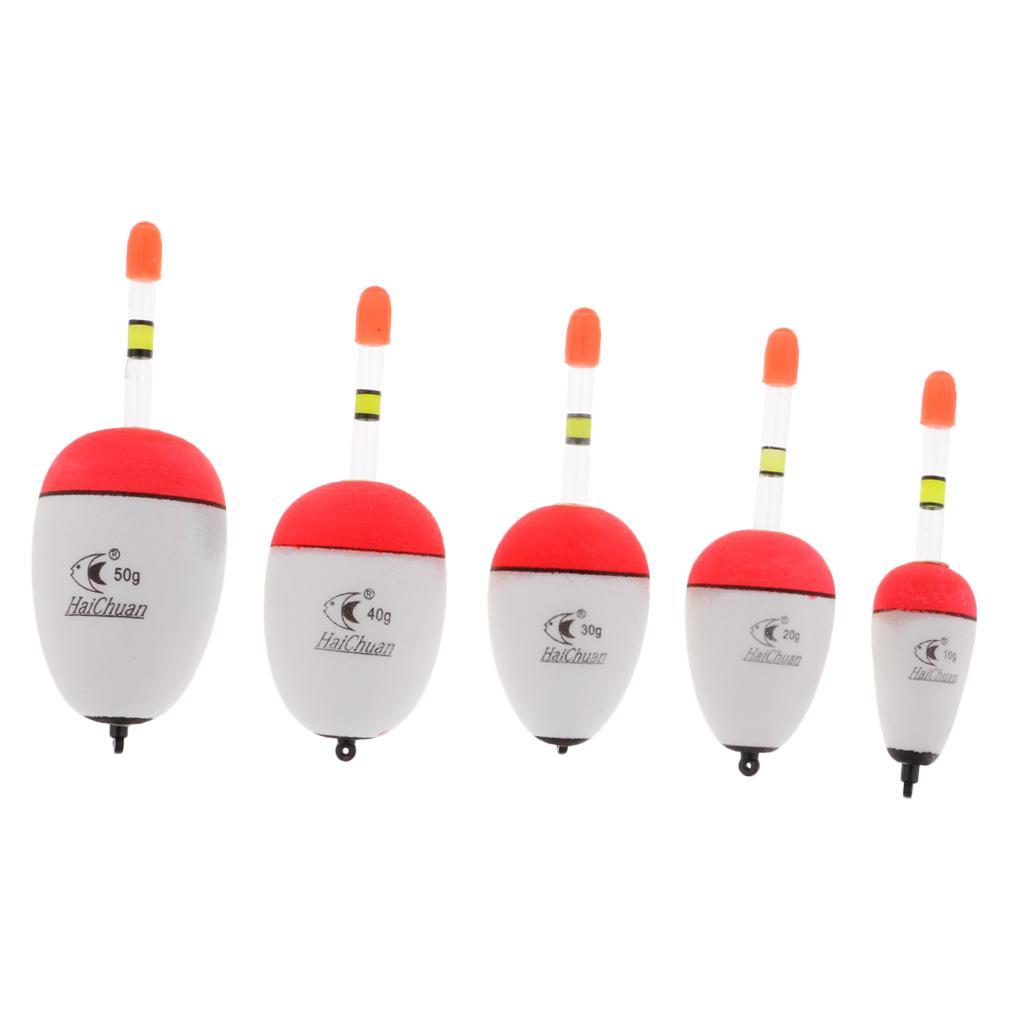 Set of 10pcs Luminous Sea Rock Fishing Bobbers EVA Foam Float Fishing Floats