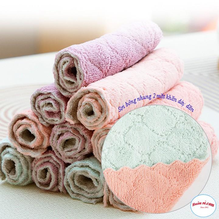 SỈ 100 KHĂN LAU BẾP ĐA NĂNG - LAU CHÌU BỤI BẨN HIỆU QUẢ br00361