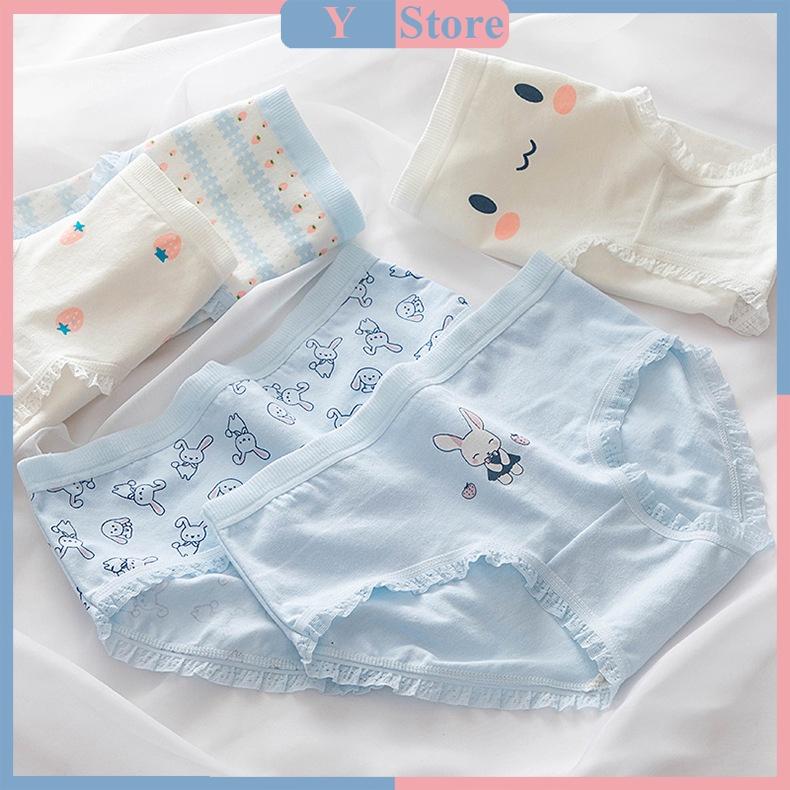 Quần lót nữ cotton cotton giấy thỏ xanh 8015