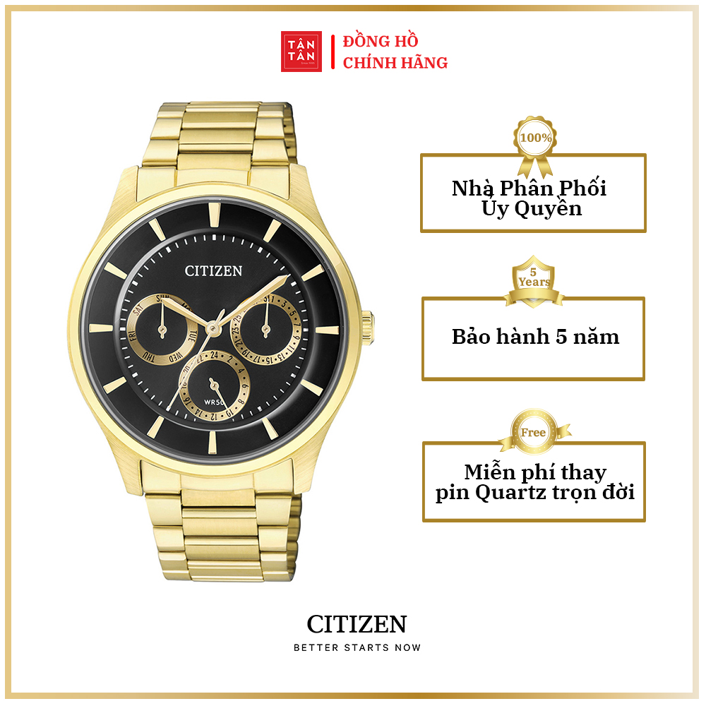Đồng hồ Nam Citizen Quartz AG8352-59E 39mm